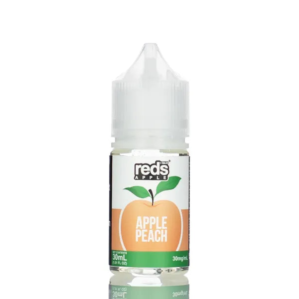 7 Daze TFN Salt Series - Reds Apple eJuice - Peach - 30ml - Black Coral